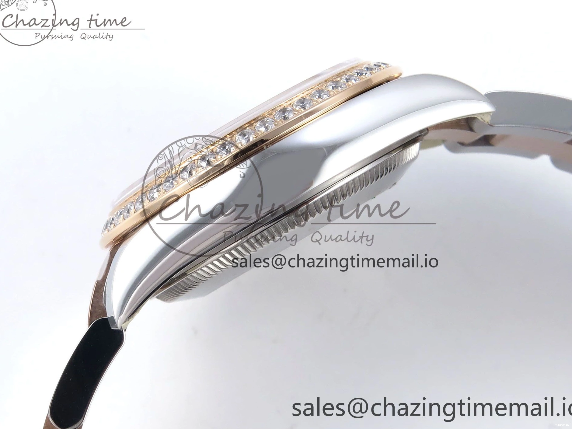 904L 2688 Oyster Dial RG Bracelet Steel SS 278381RBR DateJust Stick Diamonds RG Edition ETA on ARF 31 Bezel 1:1 Best 0415